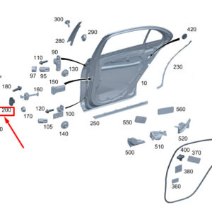 MERCEDES-BENZ S W223 Rear Right Outer Door Holder Seal A2237332200 ORIGINAL