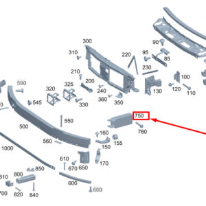 MERCEDES-BENZ C W206 Front Left Bumper Absorber A2066200100 ORIGINAL