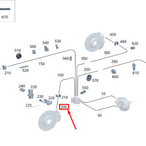 MERCEDES-BENZ S W223 Front Brake Hose A2234201800 ORIGINAL
