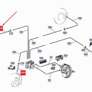 MERCEDES-BENZ GLE W167 Front Brake Hose A1674202000 ORIGINAL
