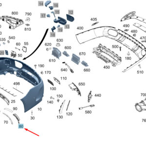 MERCEDES-BENZ AMG GT X290 Rear Right Bumper Carrier A2908859801 ORIGINAL
