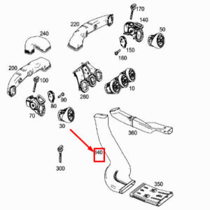 MERCEDES-BENZ C W205 Rear Right Cabin Air Duct A2058311046 ORIGINAL