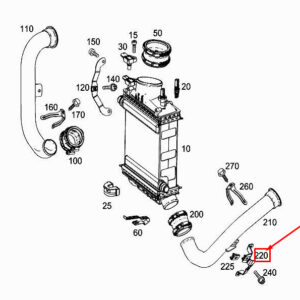 MERCEDES-BENZ C Coupe C205 Left Charge Air Line Bracket A2760901641 ORIGINAL