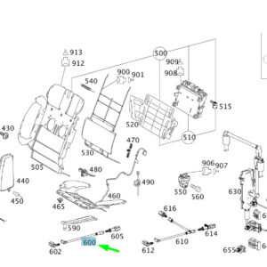 MB S W221 Front Left Multicontour Seat Hose Line A2218004215 ORIGINAL