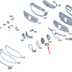 MERCEDES-BENZ E C238 Front Mercedes Star Carrier A2138807106 ORIGINAL
