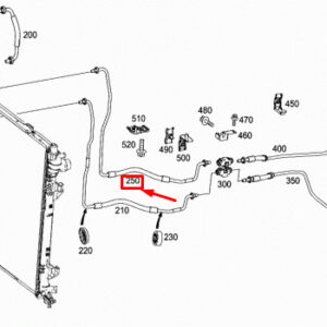 MERCEDES-BENZ GLE W166 Transmission Cooler Line A1665008772 ORIGINAL