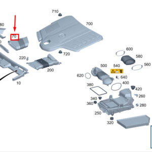 MERCEDES-BENZ S W223 Fan Shroud Air Duct A2235054400 ORIGINAL
