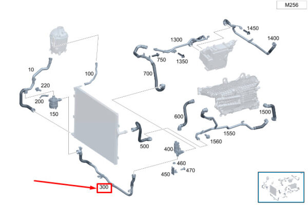 MERCEDES-BENZ S W223 Engine Coolant Hose A2235007200 ORIGINAL