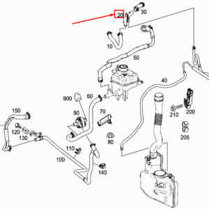 MERCEDES-BENZ ML W166 Engine Hose Connection Fitting A1669971759 ORIGINAL