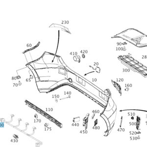MERCEDES-BENZ A W176 Rear Parking Aid Wiring A2465401905 ORIGINAL