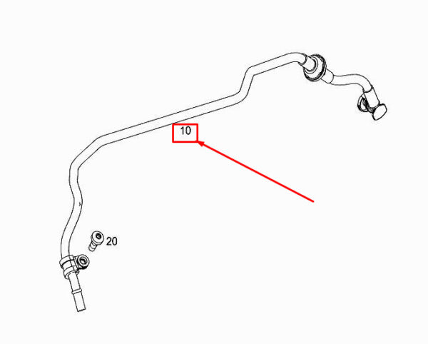 MERCEDES-BENZ S W222 Tank Regeneration Vent Hose A2780180082 ORIGINAL