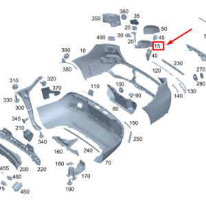 MERCEDES-BENZ EQC Rear Right Hinge Bracket Cap A2937570300 ORIGINAL