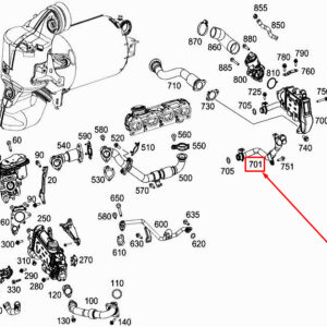 MERCEDES-BENZ A W177 Engine Water Line A6542032302 ORIGINAL