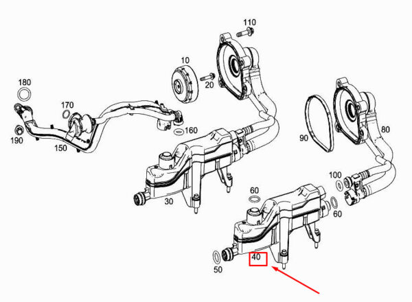 MERCEDES-BENZ C Coupe C205 Engine Oil Separator A2760100509 ORIGINAL