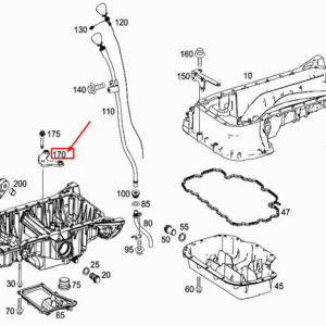 MERCEDES-BENZ S W222 Oil Pan Oil Level Contactor Bracket A2720101440 ORIGINAL