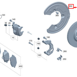MERCEDES-BENZ C S206 Rear Left Brake Disc Protection A0004233900 ORIGINAL