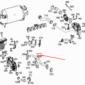 MERCEDES-BENZ S W222 Engine Coolant Line A6562031300 ORIGINAL
