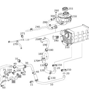 MERCEDES-BENZ ML W166 Intercooler Coolant Feel Line A2782001752 ORIGINAL