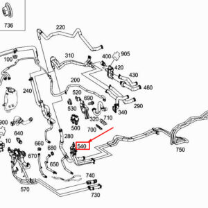 MERCEDES-BENZ S W222 Engine Return Hose A2228302396 ORIGINAL