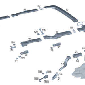 MERCEDES-BENZ VITO W447 Left D-Pillar Air Duct A4478315700 ORIGINAL