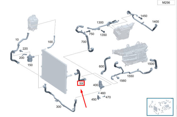 MERCEDES-BENZ S W223 Engine Coolant Hose A2235006900 ORIGINAL