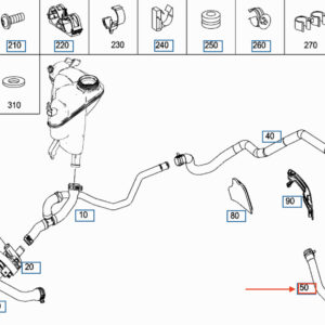 MERCEDES-BENZ R W251 Hot Water Hose A2515003575 ORIGINAL