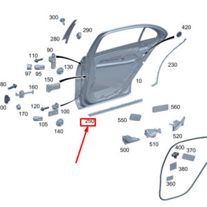 MERCEDES-BENZ S W223 Rear Left Lower Door Seal Rubber A2237305100 ORIGINAL
