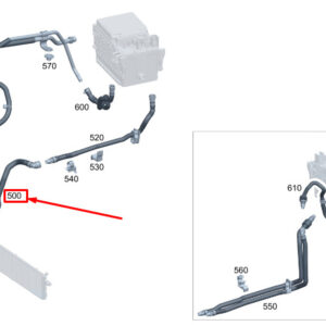 MERCEDES-BENZ C S206 Engine Coolant Hose A2065015500 ORIGINAL