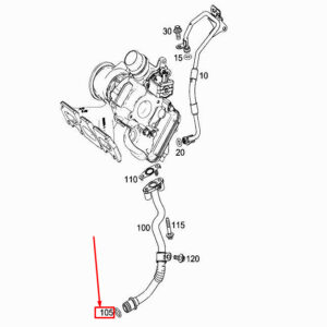 MERCEDES-BENZ A W177 Engine Oil Return Line O-Ring A0009979607 ORIGINAL