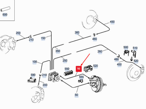 MERCEDES-BENZ GLE W167 Brake Line A1674208200 ORIGINAL