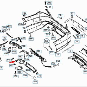 MERCEDES-BENZ S-CLASS W222 Rear Right Bumper Bracket A2228851865 ORIGINAL