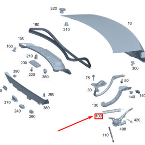 MERCEDES-BENZ S W223 Rear Trunk Lid Hinge Spring A2237572100 ORIGINAL