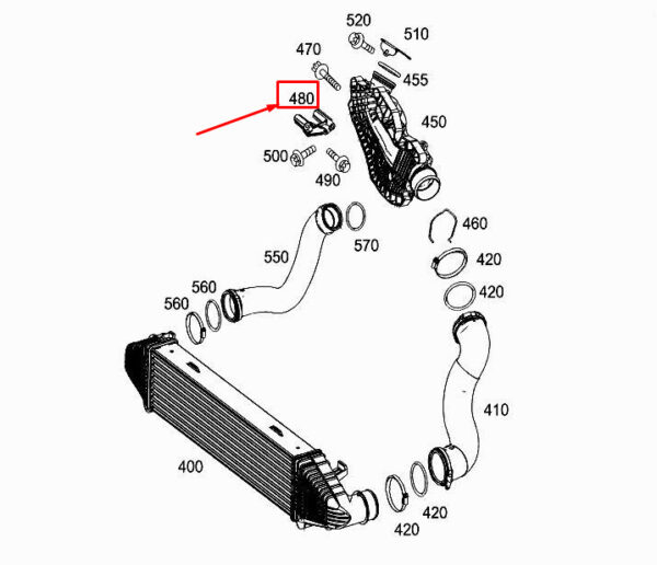 MERCEDES-BENZ E Coupe C207 Timing Case Cover Bracket A6420980839 ORIGINAL