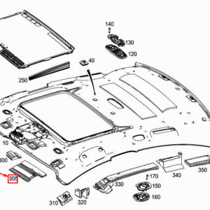 MERCEDES-BENZ CLS C257 Front Left Headliner Absorber A2576922700 ORIGINAL