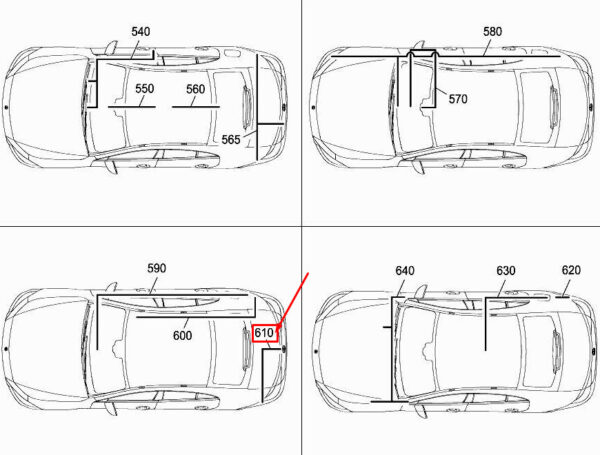 MERCEDES-BENZ CLS C257 Trunk Lid Locking Wiring Harness A2575400406 ORIGINAL