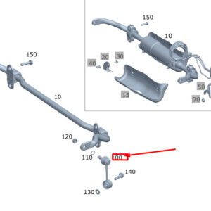 MERCEDES-BENZ GLE W167 Rear Right Stabilizer Link A1673203204 ORIGINAL
