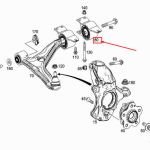 MERCEDES-BENZ A W177 Front Left Control Arm Bushing A2473332300 ORIGINAL