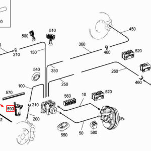 MERCEDES-BENZ CLS C257 Front Left Brake Hose Bracket A0004214800 ORIGINAL