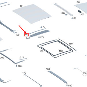 MERCEDES-BENZ C W206 Right Sunroof Cover Strip A2067803800 ORIGINAL