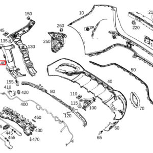 MERCEDES-BENZ B W247 Rear Left Bumper Lateral Support A2478853302 ORIGINAL