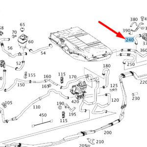 MERCEDES-BENZ ML W164 Engine Coolant Hose A1645007775 ORIGINAL