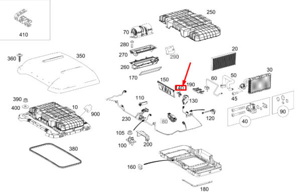 MERCEDES-BENZ SPRINTER 907 Air Flap Mount A0008311400 ORIGINAL