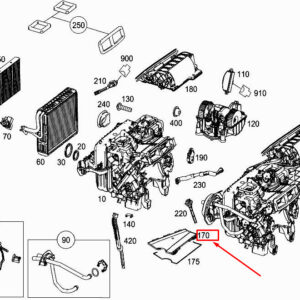 MERCEDES-BENZ S W222 Engine Air Conditioner Case A2218300903 ORIGINAL