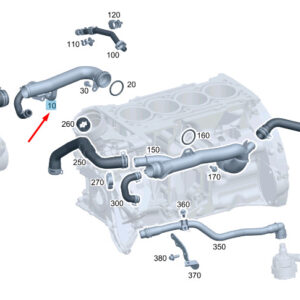 MERCEDES-BENZ CLS C257 Coolant Line A2642000800 ORIGINAL