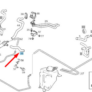 MERCEDES-BENZ E W210 Recirculating Pump To Engine Hose A2108324794 ORIGINAL
