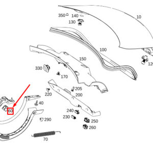 MERCEDES-BENZ CLA C118 Raar Hinge Bracket Stop Buffer A0007500400 ORIGINAL