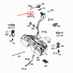 MERCEDES-BENZ E W212 Vent Line Bracket A2124750040 ORIGINAL