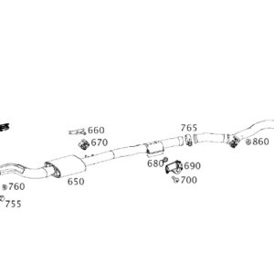 MERCEDES-BENZ S W222 Front Exhaust System Mount Bracket A2224915000 ORIGINAL