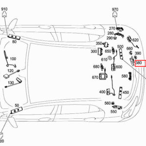 MERCEDES-BENZ GLA X156 Antenna Bracket A1565450000 ORIGINAL