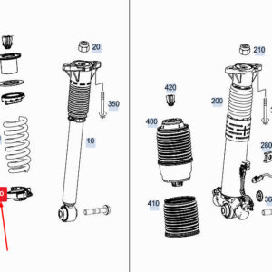 MERCEDES-BENZ GLE W167 Front Coil Spring Retainer A1673261300 ORIGINAL